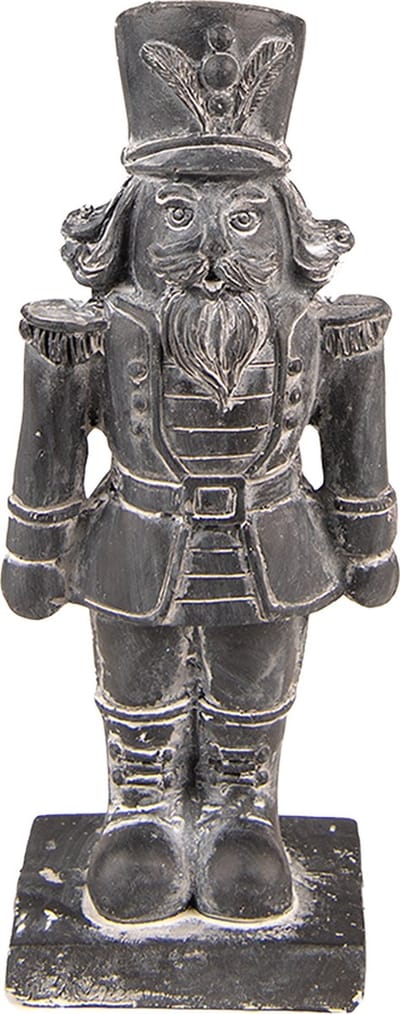 Clayre & Eef Beeld Notenkraker 16 cm Grijs Kunststof