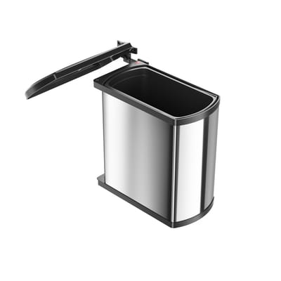 Hailo Uno-Automatic Inbouw Prullenbak - 18 l - RVS - Zwart
