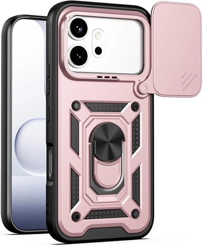 Hoesje geschikt voor HONOR 600/600 Pro - Phonesta CamShield Back Cover met Camera Slider - Roségoud