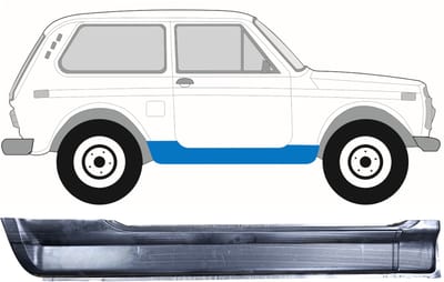 Volledige dorpel voor Lada Niva 1976- / Rechts