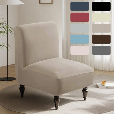 Elastische Waterdichte Buffelmelk Zijde Vet Krukhoes Enkele Sofa Stoelhoes Hotel Stoelhoes Beschermhoes 33*46.6*22.9 cm gray