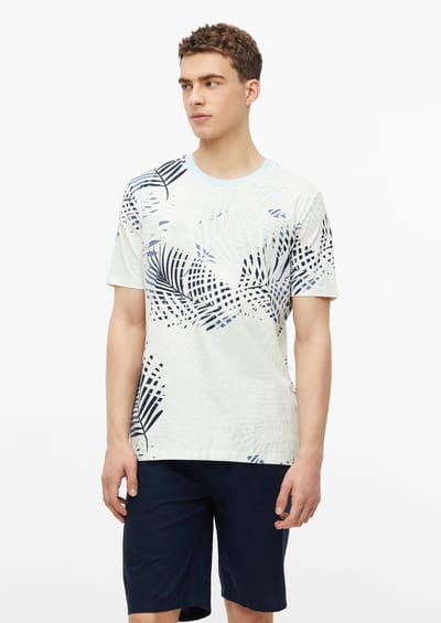 T-shirt Texture met Gevlochten Garens en Volledige Print s.Oliver