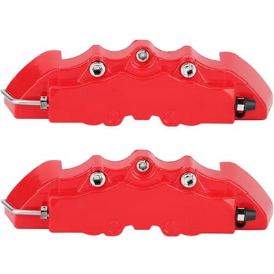 2 STUKS Hoge Kwaliteit ABS Nuttige Auto Universele Schijfrem Klauw Covers Voor Achter Auto Kit red