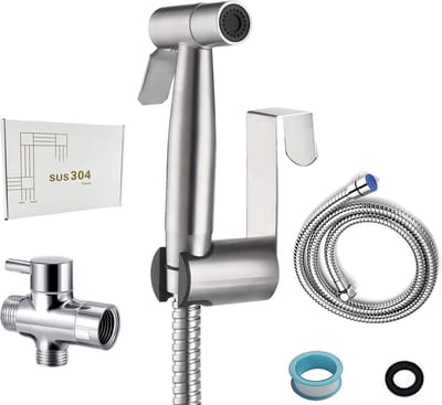 JGS ® Handdouche Set voor Hygiënische Reiniging in Badkamer met Roestvrij Stalen Design