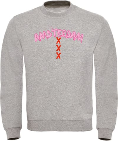 Sweater grijs L - Amsterdam - soBAD.