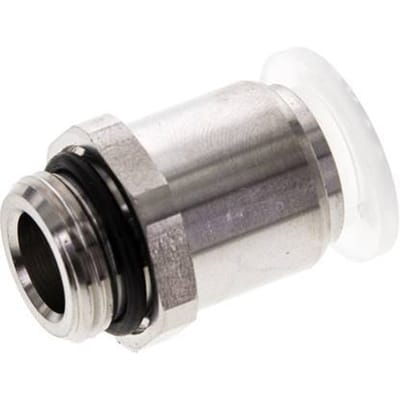 12mm x G3/8'' PA/RVS Insteekfitting Buitendraad EPDM