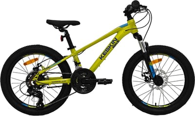 Keskin Bike MTB1 kinderfiets 20 inch – 21 versnellingen met schijfremmen voor en achter – kinderfiets voor 6, 7 en 8 jaar – 20 inch fiets voor jongens en meisjes – neongroen