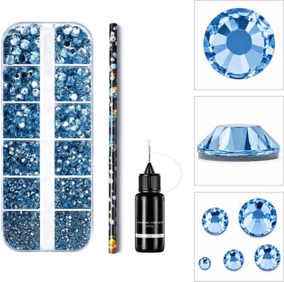 Goodbitz® - Rhinestones - 3-delig - Rhinestones steentjes - Strasssteentjes - Steentjes decoratief - Steentjes nagels - Plak diamantjes - Plaksteentjes