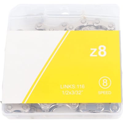 Chaîne de Vélo 8 Vitesses Acier Installation Rapide Argent Silencieuse Changement Précis Chaîne de VTT pour Vélos 8 Vitesses white