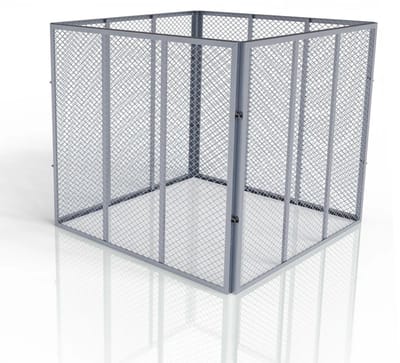 Metalen compostbak / Tuincompostbak / Bladkorf - Tuinafval - 450L - Zilver
