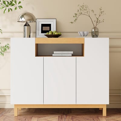 BLACKCOLORS Buffetkast, drie deuren, geschikt voor de woonkamer en eetkamer, multifunctioneel opbergmeubel.