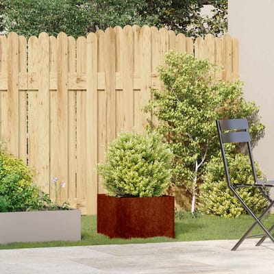 vidaXL - Plantenbak - roestig - 40x40x30 - cm - weervast - staal