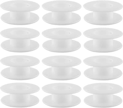 Plastic Spoelen - Draad Spoelen - Draad Opwinden - Perforatie Voor Fixatie - 55 mm - Wit