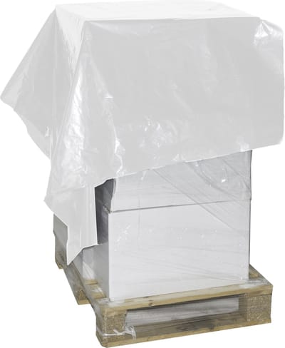 Kortpack - Topvellen op rol 150cm breed x 180cm lang, 30my dik - Wit - 300 Vellen per Rol - Afdekvellen voor Pallets - (014.0104)