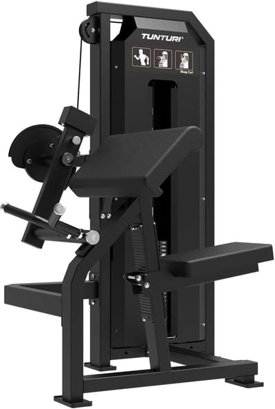 Tunturi Platinum Bicep Curl Krachtstation - Fitnessapparaat voor arm training - Homegym met 120 kg gewichtstapel - Selectorized - V-series