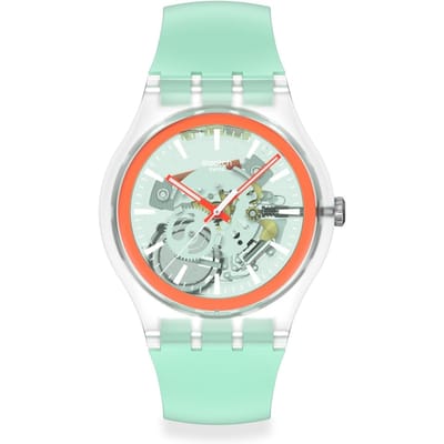 NOUVEAU GENT BIOSOURCÉ DOUCEMENT MENTHE PAY Watch Unisexe Adulte Vert [Swatch] SO29K120-6000 vert
