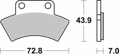 ap racing remblokjes voor polaris 250 big boss quad 1989 tot 1993 717ats / av / ar nieuw