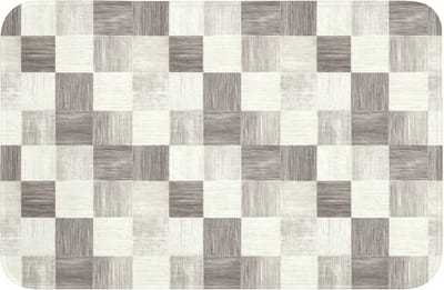 WC mat 60x40 cm - Antislip - Patroon - Dambord - Houtnerf - Toiletmat - Vloermat - Douchemat - Toilet tapijt - Toiletmatten