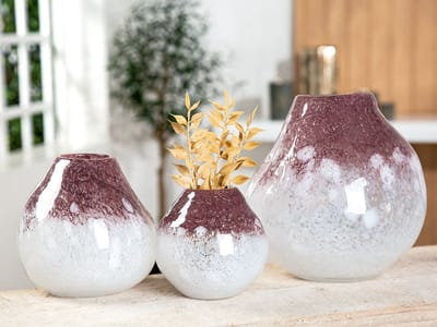 Glasvaas Vidrio large 23 cm hoog - 23 cm diameter - vaas - glas - glasvaas - interieurdecoratie - uniek - voor binnen - theelichthouder - cadeau - geschenk - verjaardag - nieuwjaar - Kerst