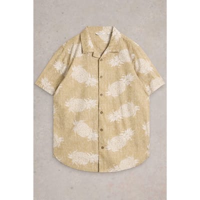 White Stuff Hayle Pineapple Printed Shirt Green Print Taglia: L | Camicie Casual Outlet | Uomo | Verde