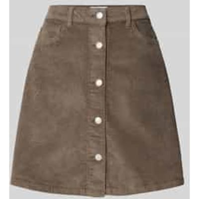 Minirok van katoenmix in corduroy look
