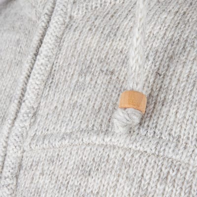 Gebreid Wollen Heren/Uni Vest van Schapenwol met Polyester Fleece voering en afneembare capuchon - SHAKALOHA - M Navigator L