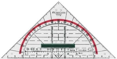 Kleine Geodriehoek met Handvat voor Nauwkeurig Tekenen - 14 cm