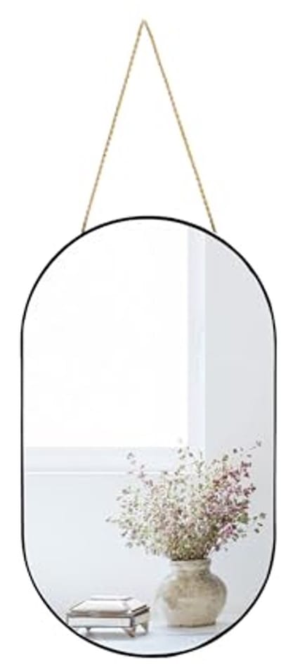 Ovale Frameloze Wandspiegel in Goud - Elegante Decoratie voor Badkamer en Interieur