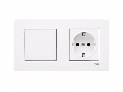 Panasonic Viko [Novella] - Schakelaar & Stopcontact combinatie - Wit - Inbouw