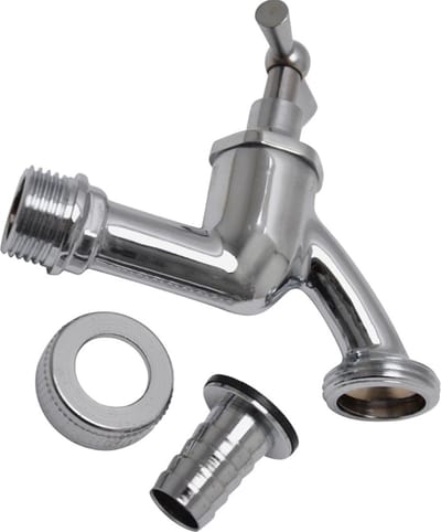 Sanivesk Tapkraan + Slangkoppeling 1/2"Mx3/4"M Chroom