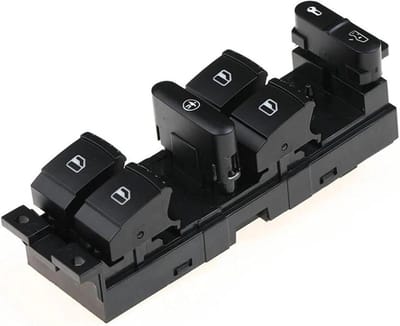 Elektrische Raamschakelaar - Raambediening Knop - Auto Onderhoud - Directe Vervanging - 9 Pinnen - Zwart
