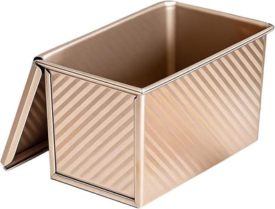 Broodbakvorm met deksel - Bakvorm brood - Zelf bakken - Geavanceerde antiaanbaklaag - 25 x 15 x 15 cm - Grijs