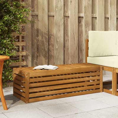 vidaXL - Buitenstoel - Bank - Massief - Acacia - Hout - Naturel - 115 - x - 43 - x - 37 - cm