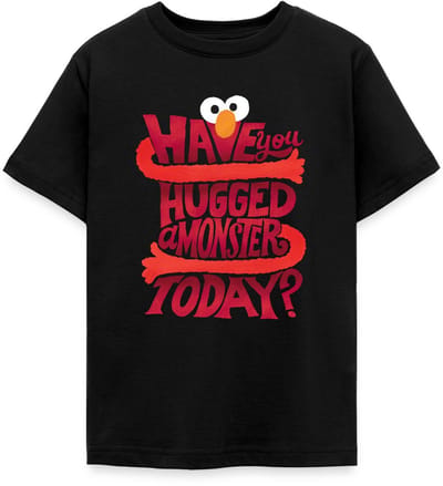 Sesamstraat Elmo Citaat Hugged A Monster T-Shirt Tiener