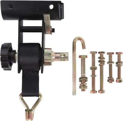 Ratelriemen Set - Spanbanden Zwart - Vastzetten Lading - Intrekbaar Mechanisme - 17x17x9 cm - Zwart