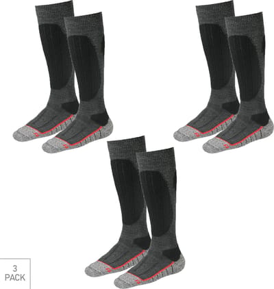 Bata Industrials - 3-Pack - Kniehoge Werksokken - Antistatisch - Antibacterieel - Heren / Dames - antraciet - 35-38 - 133119300