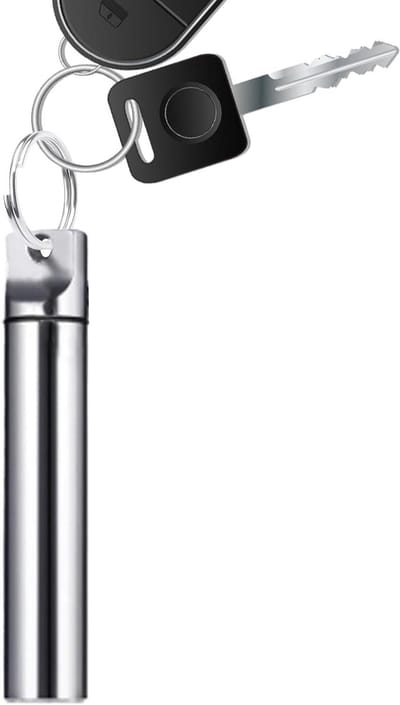 Tandenstokerhouder - Reisetui Tandenstoker - Hygiënisch Eten - Stof- en Vochtbestendig - 11 x 3 x 3 cm - Zilver