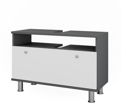 Vicco Fynn Wastafelonderkast – 80.2 x 54 cm met lade Wit hoogglans/antraciet