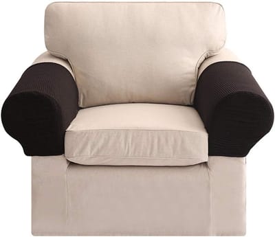 1 Paar Elastische Sofa Arm Slipcovers - Beschermhoezen voor Armleuningen van Stoelen en Banken, Verwijderbaar en Wasbaar