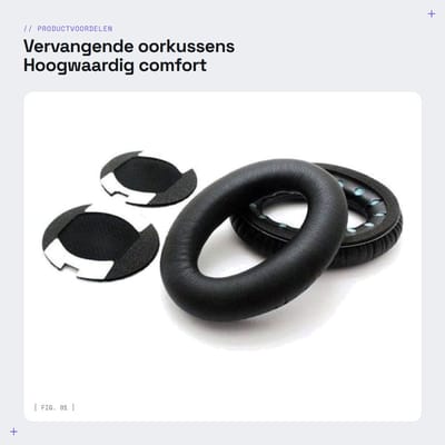 Dailygoods- Oorkussens Vervangend - Hoogwaardig Leer - Geheugenschuim - Comfortabel Luisteren - Geluidsonderdrukking - Compatibel met Bose Quiet Comfort 2/15/25 - Hoofdtelefoon Kussens