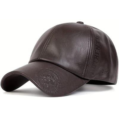 Unisex Vintage Leren Baseballpetten Lente Herfst Buiten Verstelbaar Casual Petten Papa Pet Zonbescherming Pet gray