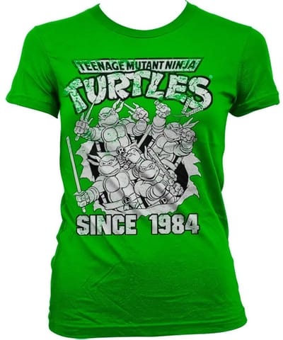Teenage Mutant Ninja Turtles TMNT Distressed Since 1984 Girly Tee dames-T-shirt groen