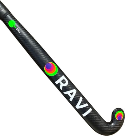 RAVI Hockeystick - Mid bow - 95% Carbon - Carbon Black 36,5''