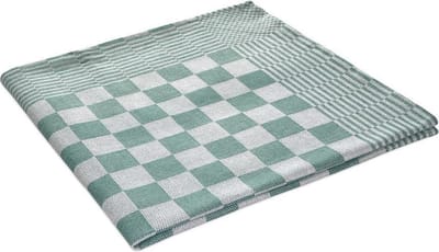 Theedoeken, 12 stuks, 70X70cm, Groen - Wit Geblokt, Katoen