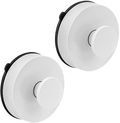 Vacuüm Zuignaphaken 2 Stuks - Herbruikbare Heavy Duty Handdoekhaak met Zuignap, ABS Kunststof, tot 5 kg, voor Badkamer/Keuken/Slaapkamer, Wit