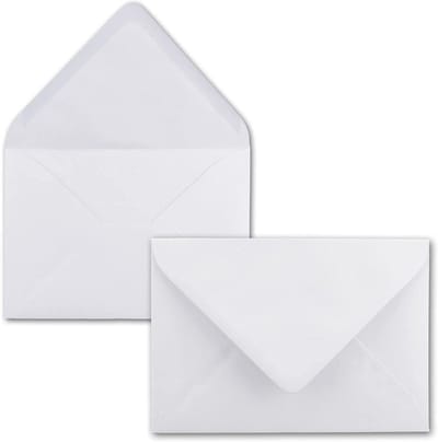 Mini-enveloppen - Kleine kaarten - Kaarten versturen - 120g dik papier - 60x90 mm - Wit