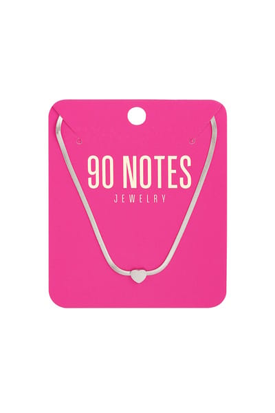 90 NOTES - Love in the Details Ketting - zilverkleurig