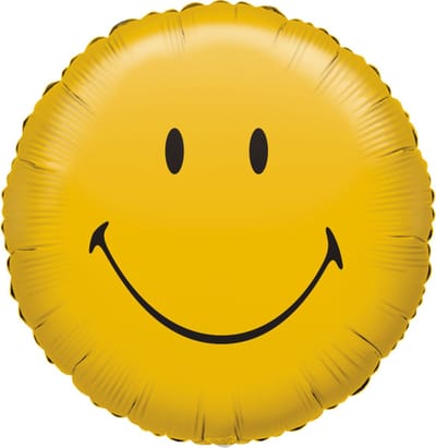 Folieballon Smiley 43cm rond
