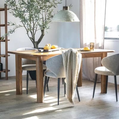 Eettafel Massief Acaciahout Rechthoekig 170x100 cm – Robuuste Houten Eettafel Bruin – Industriële Eetkamertafel voor 6 Personen – Duurzaam Design – Novihome