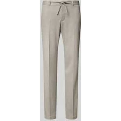 straight fit stoffen broek met bandplooien model 'Sparta'